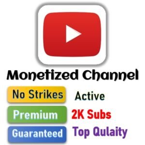 Youtube Monetized Channel - 2,000 Subs + 4,000 Hrs - No Strikes