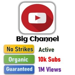 Youtube Big Channel - 10,000 Subs + 1,000,000 Views