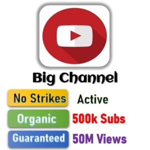 Youtube Big Channel - 500,000 Subs + 50,000,000 Views