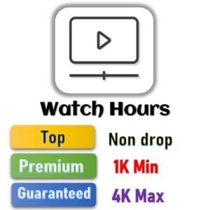 Youtube Watch Time - 4K Hours - Premium Quality - Guaranteed